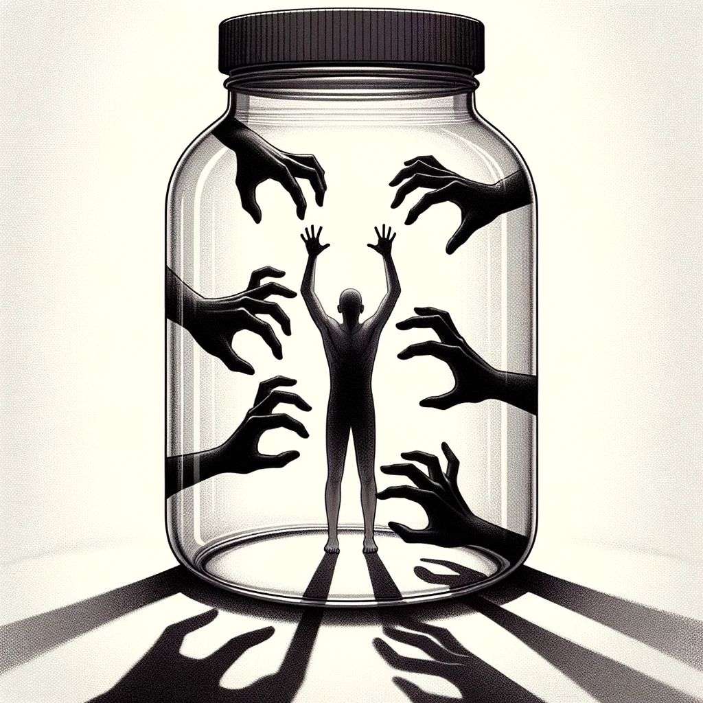 a representation of anxiety, digital art created in Procreate